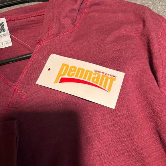 Women’s 2XL NWT Pennant Sportswear Hoodie / Hooded Pullover, Maroon, Lightweight - Picture 4 of 8